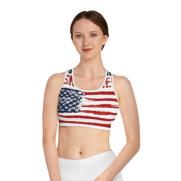 American Themed Sports Bra (AOP)