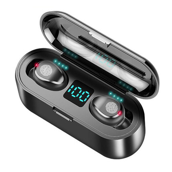 Noise Cancelling Sport Bluetooth 5.0 Wireless Earbuds With Power Bank Battery Display F9-5