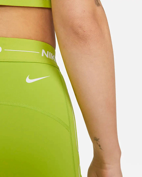 Nike Pro Women's 7" High-Rise Training Shorts Green (MEDIUM)