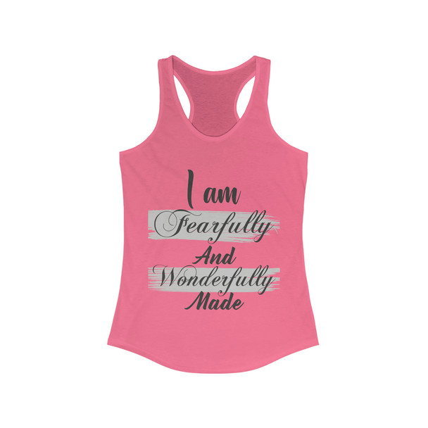 I am fearfully and wonderfully made Women's Ideal Racerback Tank
