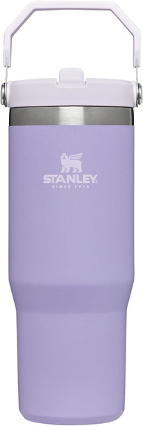 (Lavender) Stanley IceFlow Stainless Steel Tumbler Vacuum Insulated Water Bottle Reusable Cup with Straw Leakproof Flip