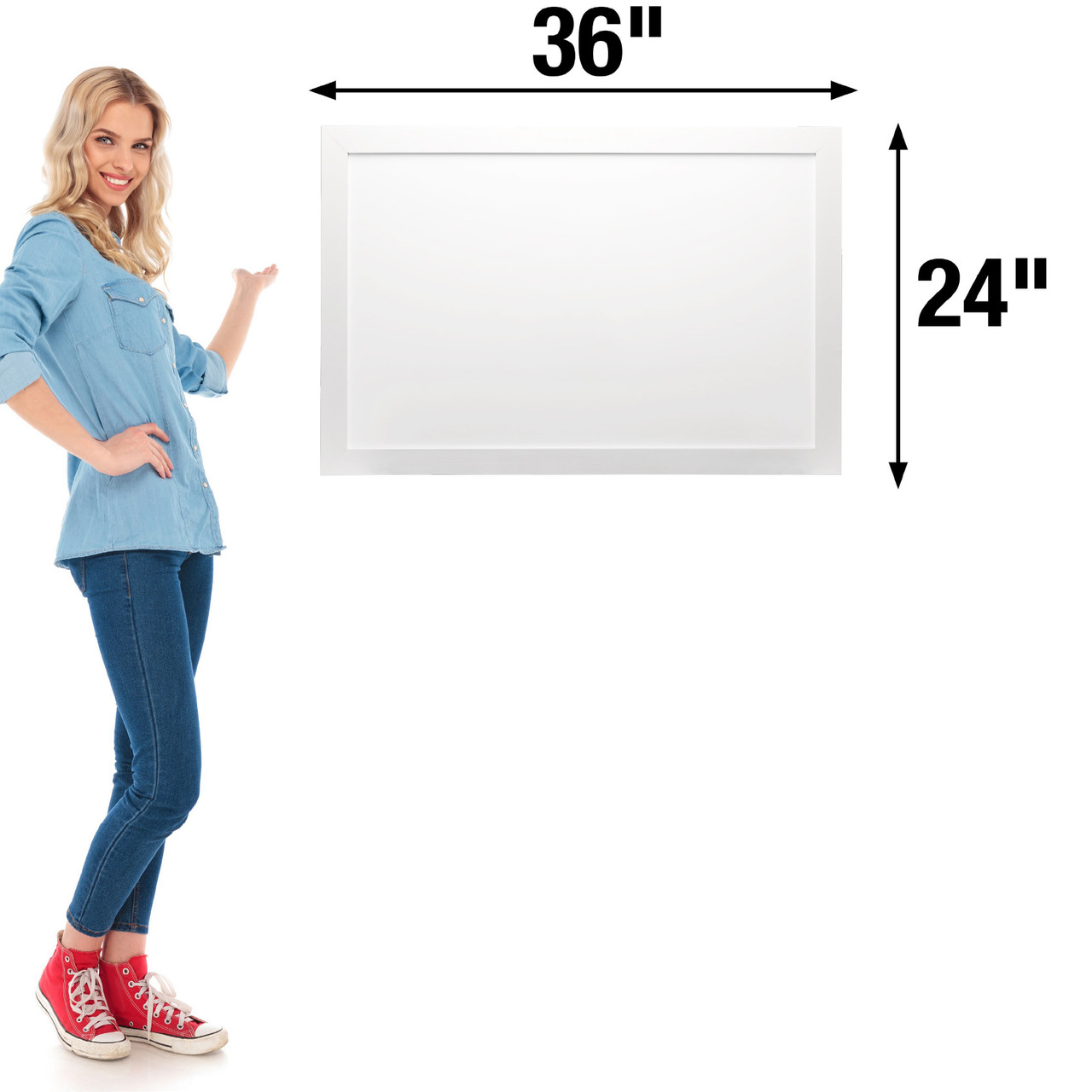 Realspace Magnetic Dry Erase Whiteboard 24 x 36 Aluminum Frame