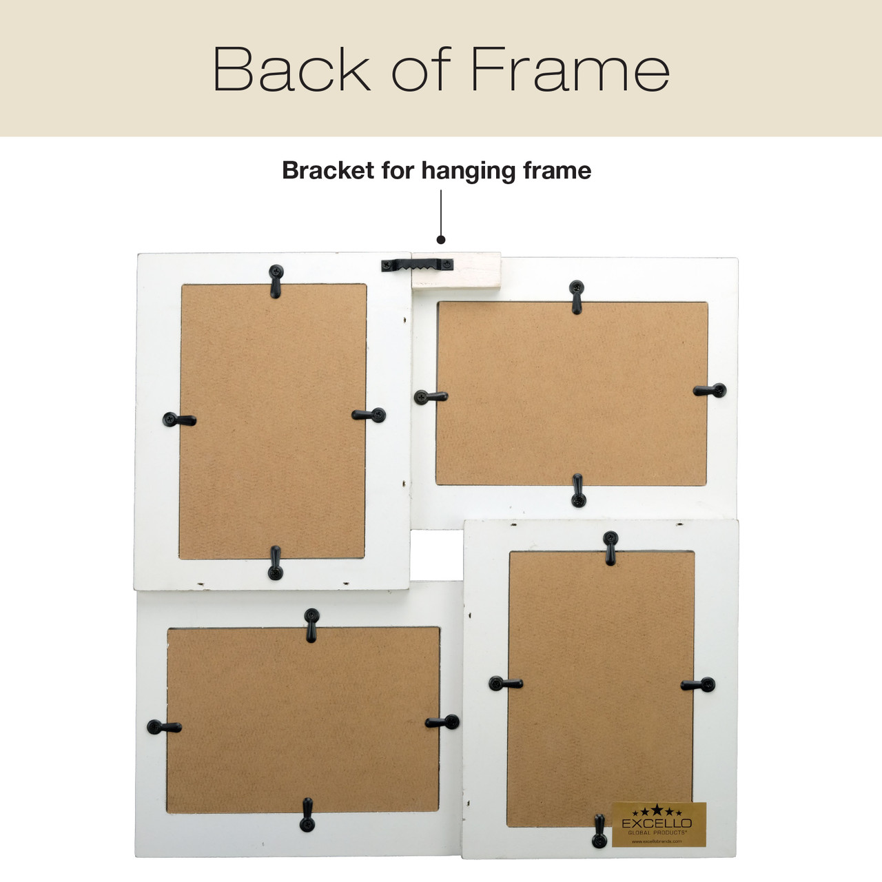 Frametastic 4x6 authentic white distressed wood ready made frame