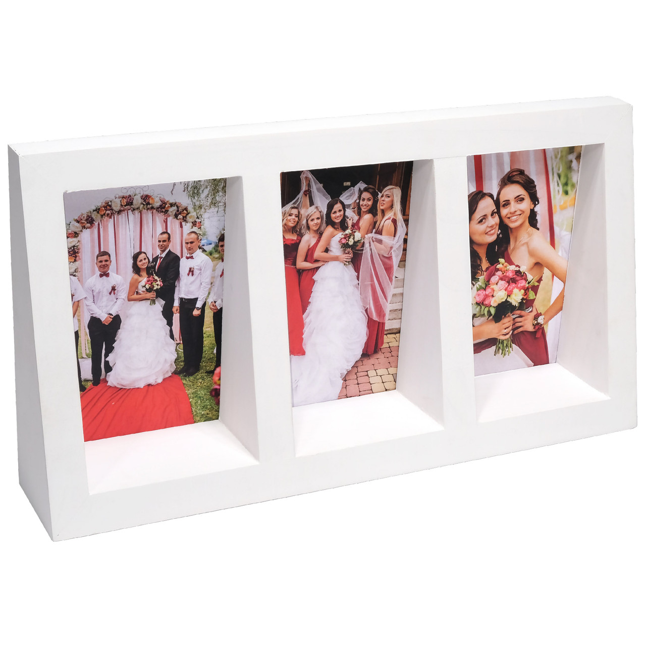 Excello Global Products Collage Picture Frames from Rustic Distressed Wood: Holds Five 4x6 Photos - EGP-HD-0024