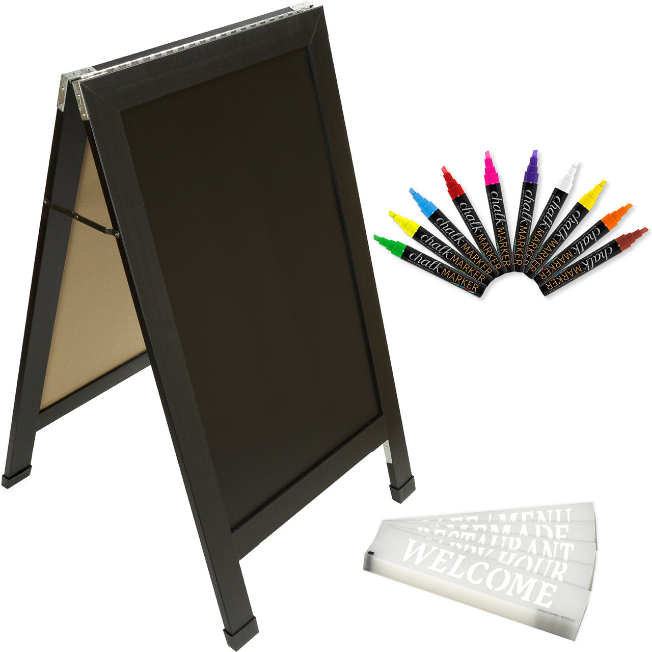 Sandwich Board Sidewalk Chalkboard Sign 40x23 Standing Sign A-Frame