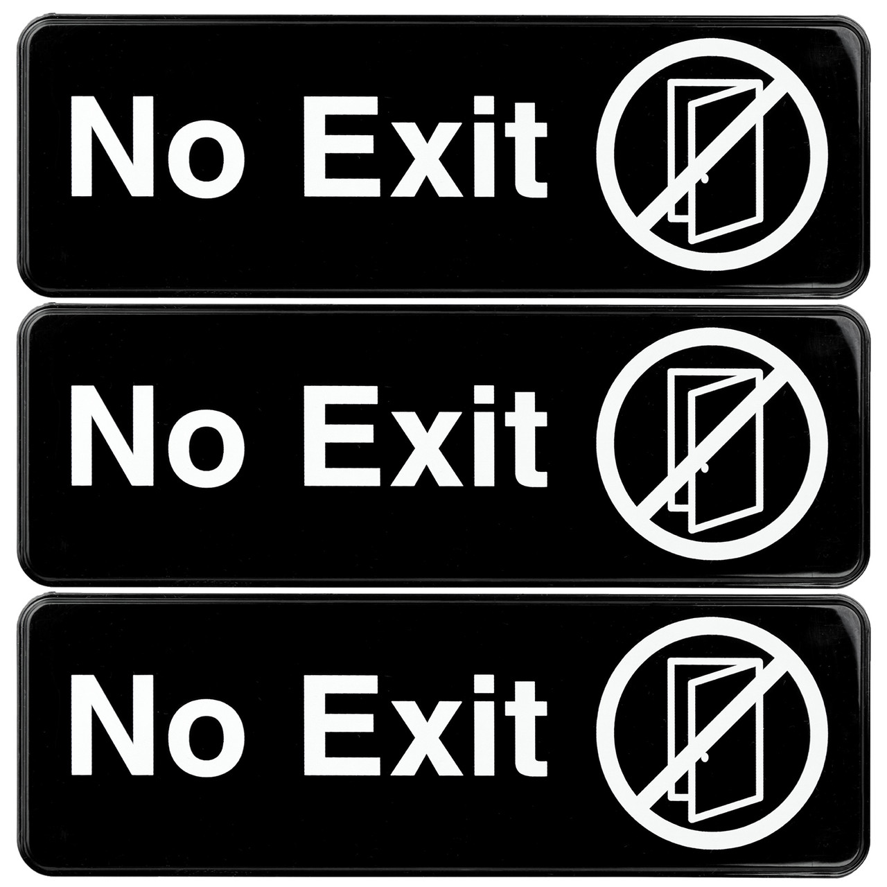 No Exit Sign: Easy to Mount with Symbols 9x3