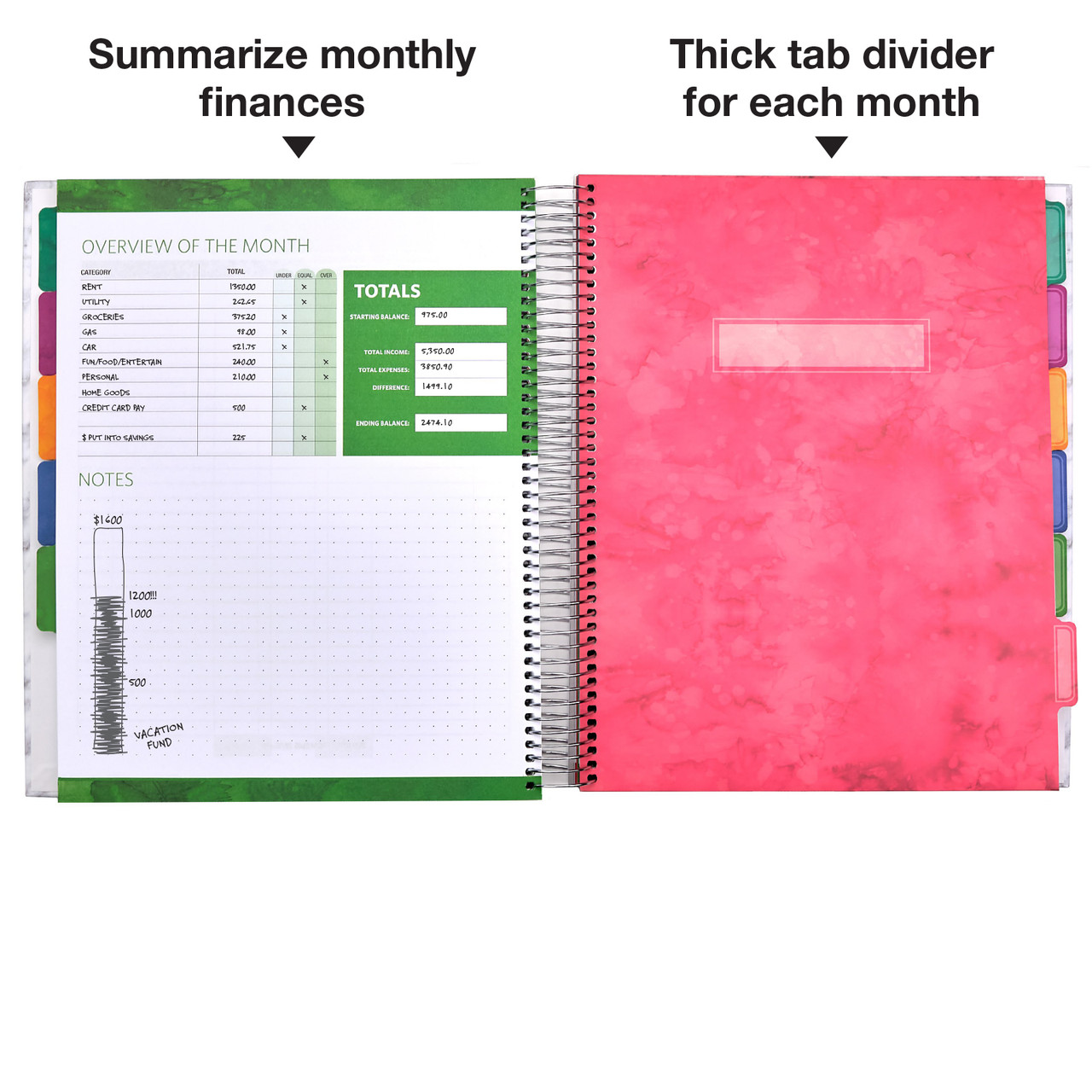 Boxclever Press Large Budget Planner. Undated Budget Book with Pockets to  Manage Your Finances. Budget Planner and Monthly Bill Organizer with  Expense Trackers …