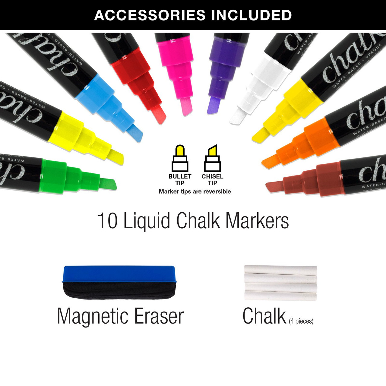 Magnetic Liquid Chalk Markers Erasable Markers 4 Chalkboard