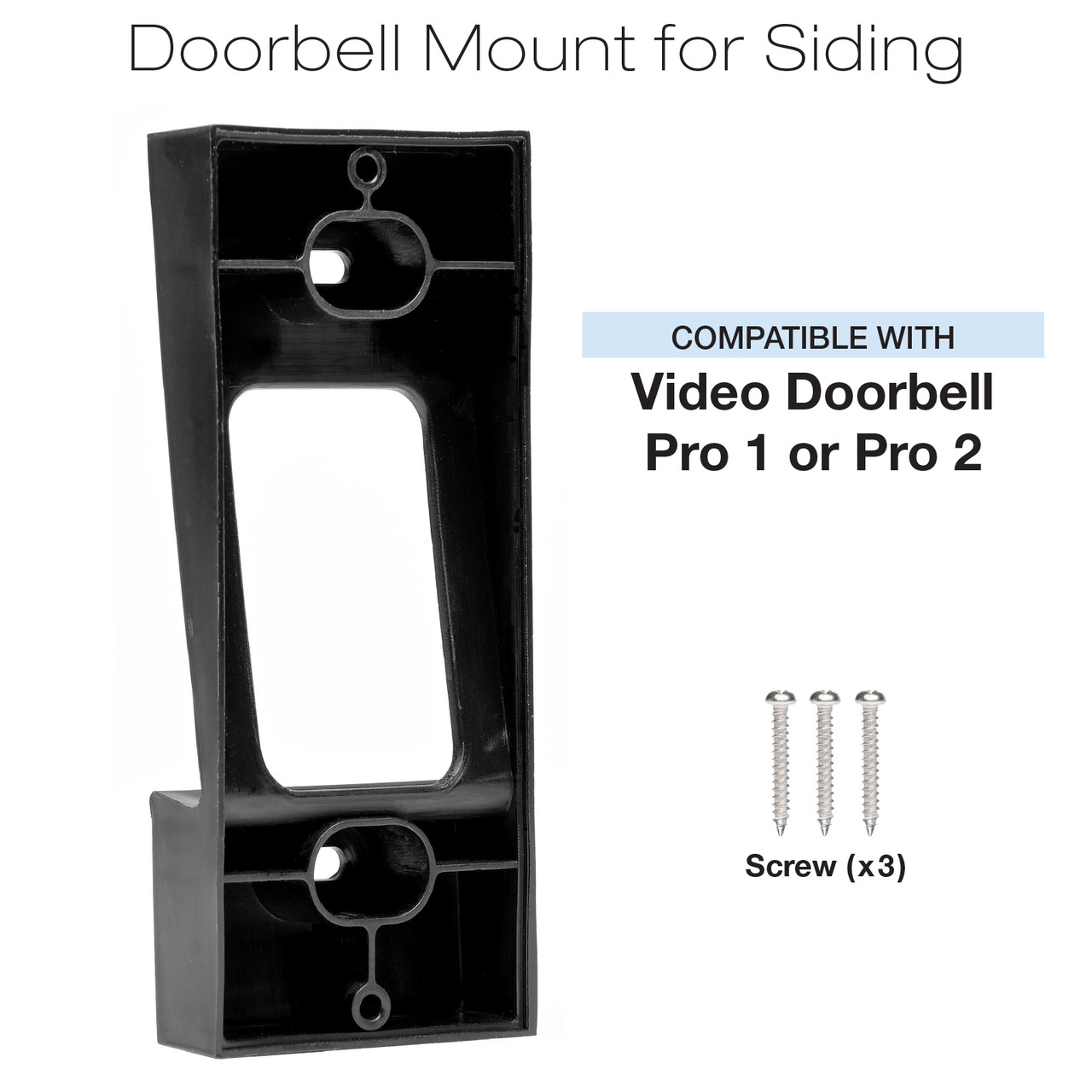 Excello Global Products Video Doorbell Siding Mount, Models