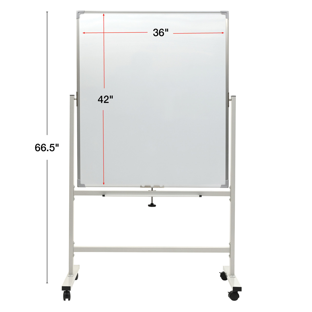 Reversible Whiteboard on Wheels - 36