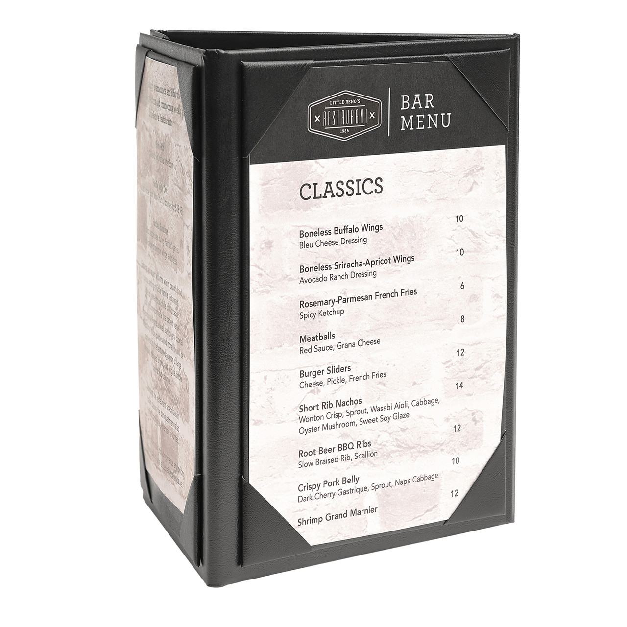 Excello Global Products Triple Panel Table Tent Sign/Menu Holder