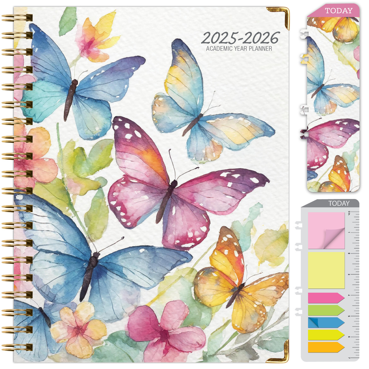 Hardcover ay 2025 2026 fashion planner 8 5 x11 watercolor
