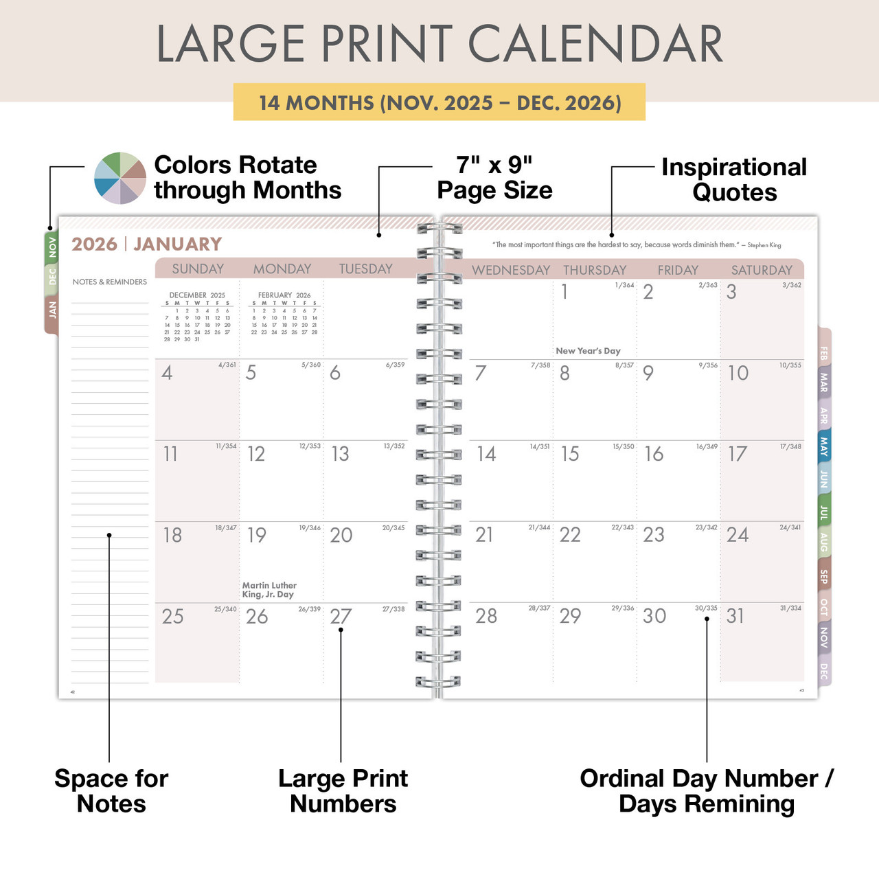 Global Printed Products Essential Pro Monthly Weekly Planner 7 X 9 Global printed products essential pro monthly weekly planner 7 x 9