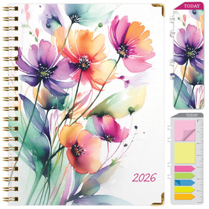 Global Printed Products Hardcover CY 2026 Fashion Planner - 8.5"x11" (Rainbow Floral) Global Printed Products Hardcover CY 2026 Fashion Planner - 8.5"x11" (Rainbow Floral)