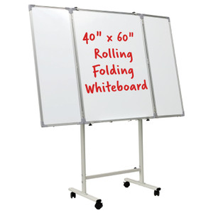 Excello Global Products 40" x 60" Rolling Folding Whiteboard