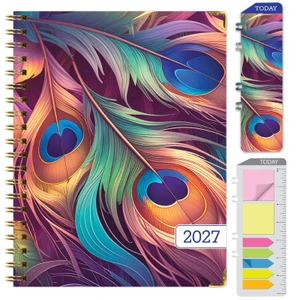 Excello Brands Hardcover 15 Month Fashion Planner CY27 - 7" X 9" (Pastel Peacock)