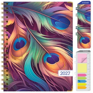 Excello Brands Hardcover 15 Month Fashion Planner CY27 - 8.5" X 11" (Pastel Peacock)