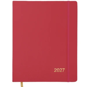 Excello Brands Textured Cover Weekly Monthly 8"X 10" Pocket Planner Cy 2027 (Pink)