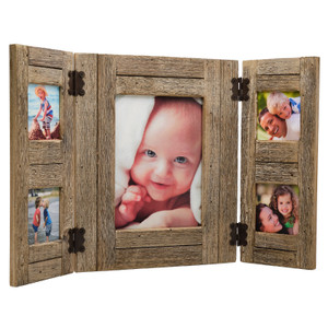 Barnyard Designs 4x6 Collage Picture Frames, 5 Photo Openings for Multiple  Pictures, Distressed Rustic Wood Farmhouse Frame for Wall, White,  15.75x13.75