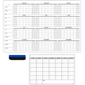 Giant Dry Erase Laminated Calendar for Wall Yearly Monthly 40"x60" - GPP-0030 Giant Dry Erase Laminated Calendar for Wall Yearly Monthly 40"x60" - GPP-0030