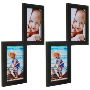 Diagonal Collage Frame - Holds Two 4x6" Photos (Black) Diagonal Collage Frame - Holds Two 4x6" Photos (Black)