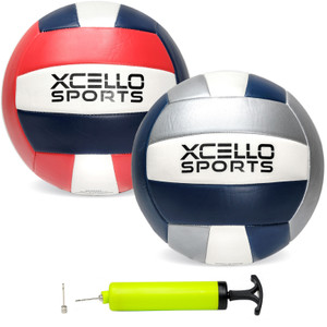 Xcello Sports Volleyball Assorted Graphics with Pump Red/Navy/White, Grey/Navy/White Xcello Sports Volleyball Assorted Graphics with Pump Red/Navy/White, Grey/Navy/White