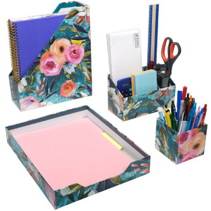 Desk Organizer Set - Floral Desk Organizer Set - Floral