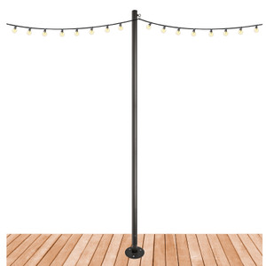 Premium String Light Poles - Extends to 10 Feet – Deck Mount (Wood/Concrete) - Available in a 1 Pack, 2 Pack or 4 Pack Premium String Light Poles - Extends to 10 Feet – Deck Mount (Wood/Concrete) - Available in a 1 Pack, 2 Pack or 4 Pack