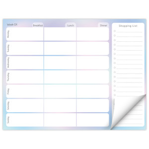 8.5” x 11” Horizontal Meal Planner - Pastel 8.5” x 11” Horizontal Meal Planner - Pastel
