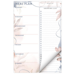 6" x 9" Vertical Meal Planner - Soft Pink Floral 6" x 9" Vertical Meal Planner - Soft Pink Floral
