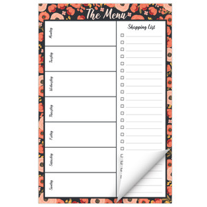 6" x 9" Vertical Meal Planner - Peach & Pink Floral 6" x 9" Vertical Meal Planner - Peach & Pink Floral