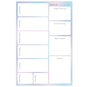 6" x 9" Vertical To-Do List - Pastel 6" x 9" Vertical To-Do List - Pastel
