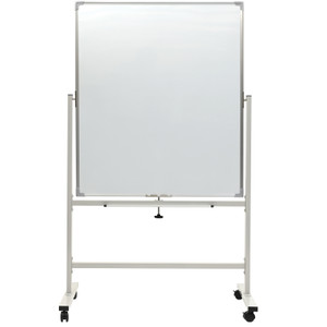 Reversible Whiteboard on Wheels - 36"x 42" (White Frame)