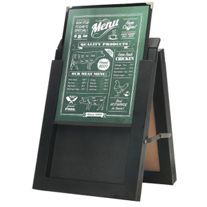 Double Sided A-Frame Chalkboard & Menu Holder Double Sided A-Frame Chalkboard & Menu Holder
