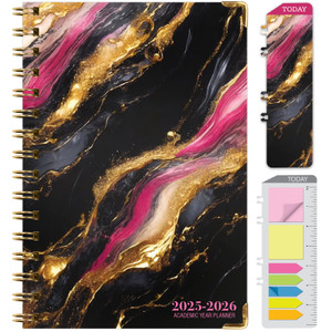 Hardcover AY 2025-2026 Fashion Planner - 5.5"x8" (Dark Gold Marble) Hardcover AY 2025-2026 Fashion Planner - 5.5"x8" (Dark Gold Marble)