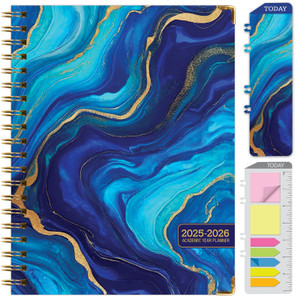 Hardcover AY 2025-2026 Fashion Planner - 8.5"x11" (Dark Blue Marble) Hardcover AY 2025-2026 Fashion Planner - 8.5"x11" (Dark Blue Marble)
