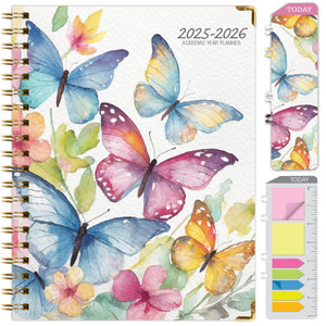 Hardcover AY 2025-2026 Fashion Planner - 8.5"x11" (Watercolor Butterflies) Hardcover AY 2025-2026 Fashion Planner - 8.5"x11" (Watercolor Butterflies)