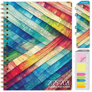 Hardcover AY 2025-2026 Fashion Planner - 8.5"x11" (Rainbow Oak) Hardcover AY 2025-2026 Fashion Planner - 8.5"x11" (Rainbow Oak)