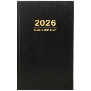 Global Printed Products Professional Diary Hardcover Planner 8" x 12.5" CY 2026 (Black) Global Printed Products Professional Diary Hardcover Planner 8" x 12.5" CY 2026 (Black)