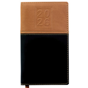 Global Printed Products 14 Month Pocket Planner 3.5" x 6" CY 2026 (Brown/Black) Global Printed Products 14 Month Pocket Planner 3.5" x 6" CY 2026 (Brown/Black)