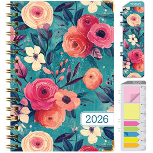 Global Printed Products Hardcover CY 2026 Fashion Planner - 5.5"x8" (Teal Floral) Global Printed Products Hardcover CY 2026 Fashion Planner - 5.5"x8" (Teal Floral)