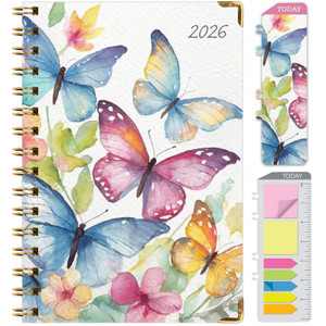 Global Printed Products Hardcover CY 2026 Fashion Planner - 5.5"x8" (Watercolor Butterflies) Global Printed Products Hardcover CY 2026 Fashion Planner - 5.5"x8" (Watercolor Butterflies)