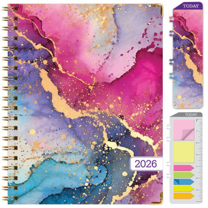 Global Printed Products Hardcover CY 2026 Fashion Planner - 8.5"x11" (Rainbow Gold Marble) Global Printed Products Hardcover CY 2026 Fashion Planner - 8.5"x11" (Rainbow Gold Marble)
