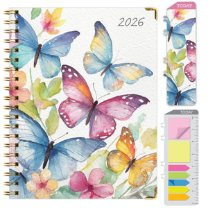 Global Printed Products Hardcover CY 2026 Fashion Planner - 7"x9" (Watercolor Butterflies) Global Printed Products Hardcover CY 2026 Fashion Planner - 7"x9" (Watercolor Butterflies)