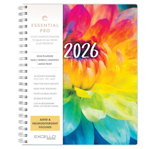 Global Printed Products Essential Pro Monthly & Weekly Planner 8.5" x 11" CY 2026 (Rainbow Petals) Global Printed Products Essential Pro Monthly & Weekly Planner 8.5" x 11" CY 2026 (Rainbow Petals)