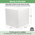 Excello Global Products Extra Large 18" x 18" White Wooden Planter Box with Pole Sleve for String Light Poles/Bird Feeders/etc