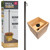 Excello Global Products Large 14" x 14" Natural Wooden Planter Box with 10' String Light Pole