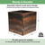 Excello Global Products Large 14" x 14" Brown Wooden Planter Box with Pole Sleve for String Light Poles/Bird Feeders/etc