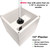 Excello Global Products Large 14" x 14" White Wooden Planter Box with Pole Sleve for String Light Poles/Bird Feeders/etc