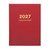 Excello Brands Classic Daily Diary Hardcover Planner 6" X 8" Cy 2027 (Red)